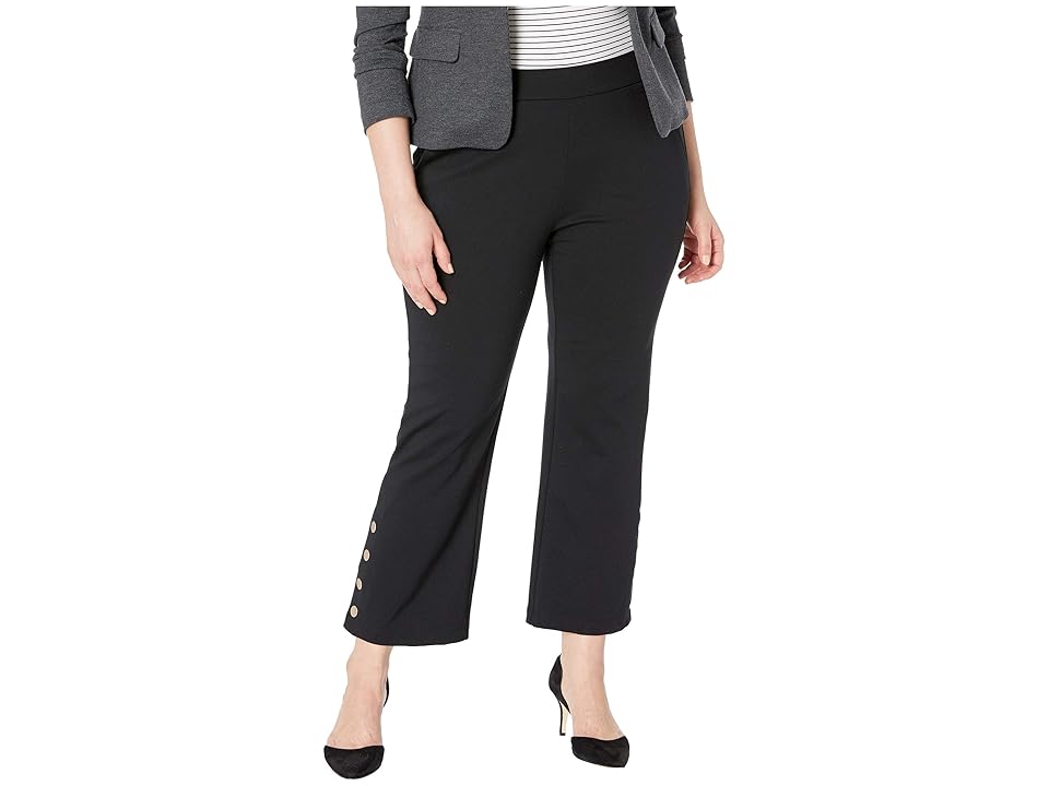 

MICHAEL Michael Kors Plus Size Button Up Trousers (Black) Women's Casual Pants