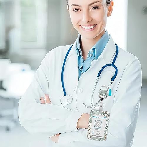 Miniatura 5 de Portatarjetas y clip retráctil resistente, portatarjetas de identificación con carrete retráctil para profesores, enfermeras, estudiantes, mujeres