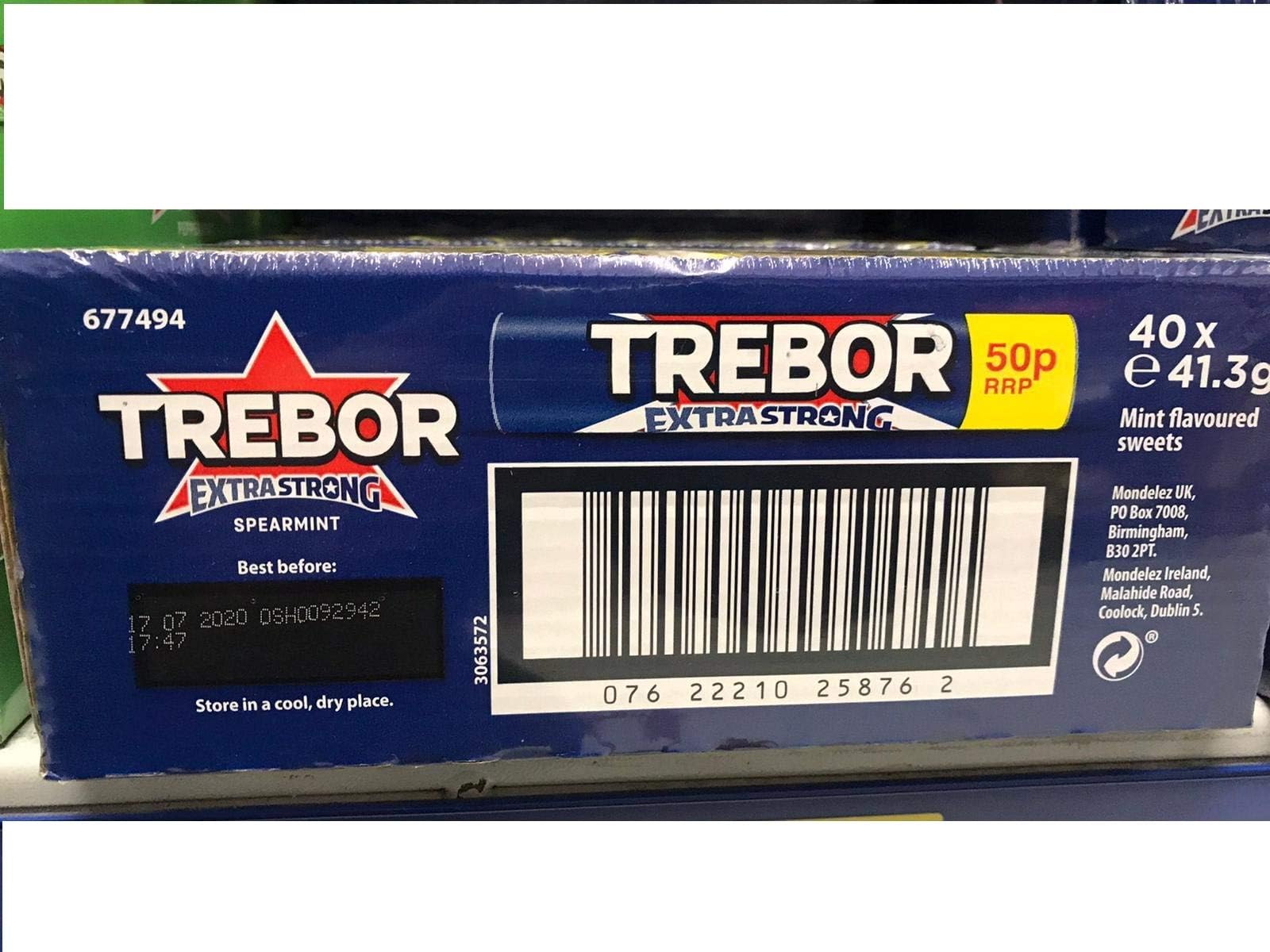 TREBOR EXTRA STRONG PM50P SPEARMINT