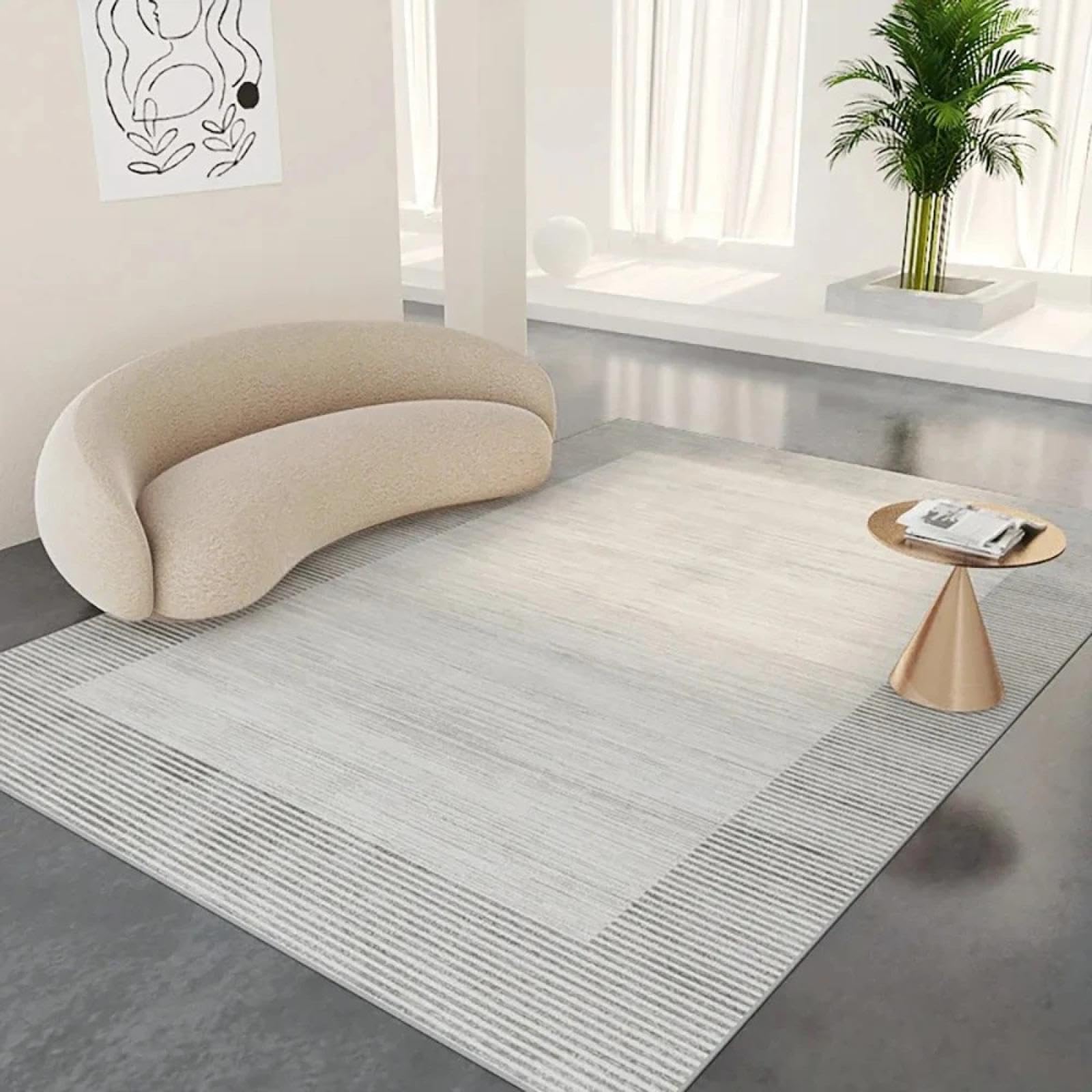 Tapis de salon moderne en flanelle douce de grande surface 80x160cm FLR-3