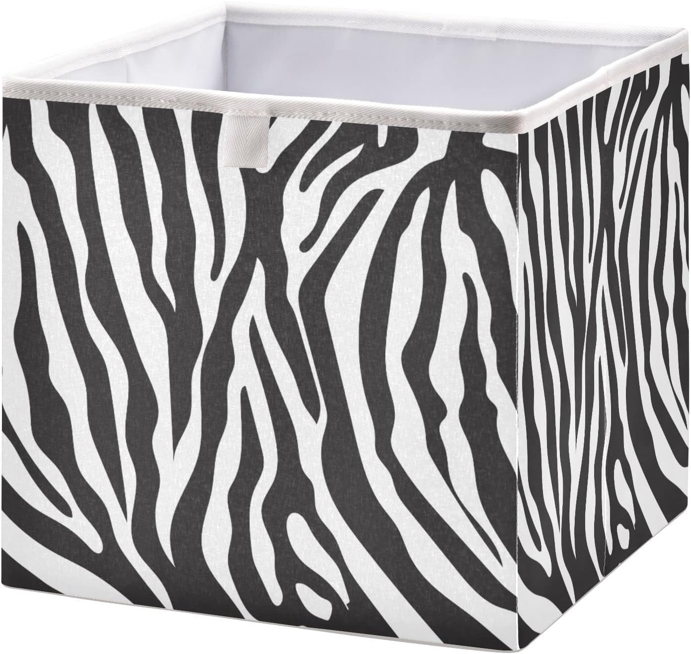 Kigai Zebra Print Cube Storage Bins 11x11x11 in Large