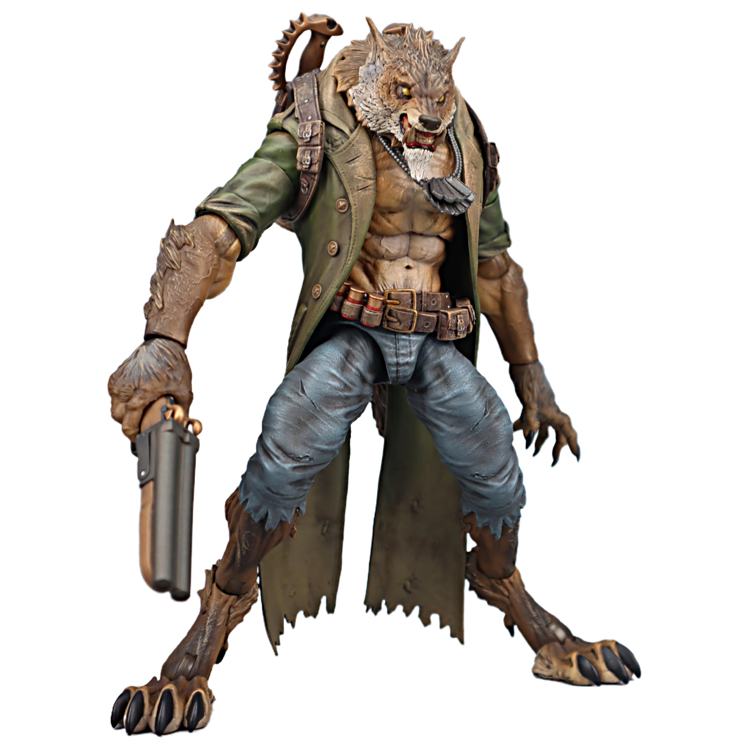 TOYVERSE 1/12 Veteran William Wolf Man Actionfigur, 21 cm, 3 Formen wechselbar, für Erwachsene und Sammler, ab 15 Jahren