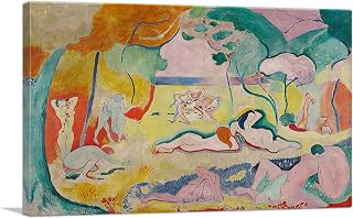 ARTCANVAS The Joy of Life 1906 Canvas Art Print Stretched Framed Painting Picture Poster Giclee Wall Decor by Henri Matisse - 40" x 26" (0.75" Deep)