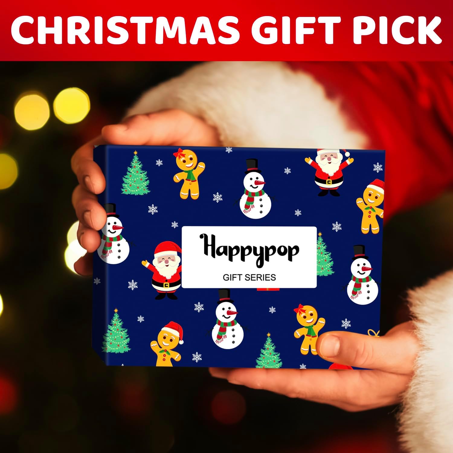 Happypop Christmas Socks - Santa Elf Snowman Gingerbread Xmas Gift with Greeting Card - Image 8