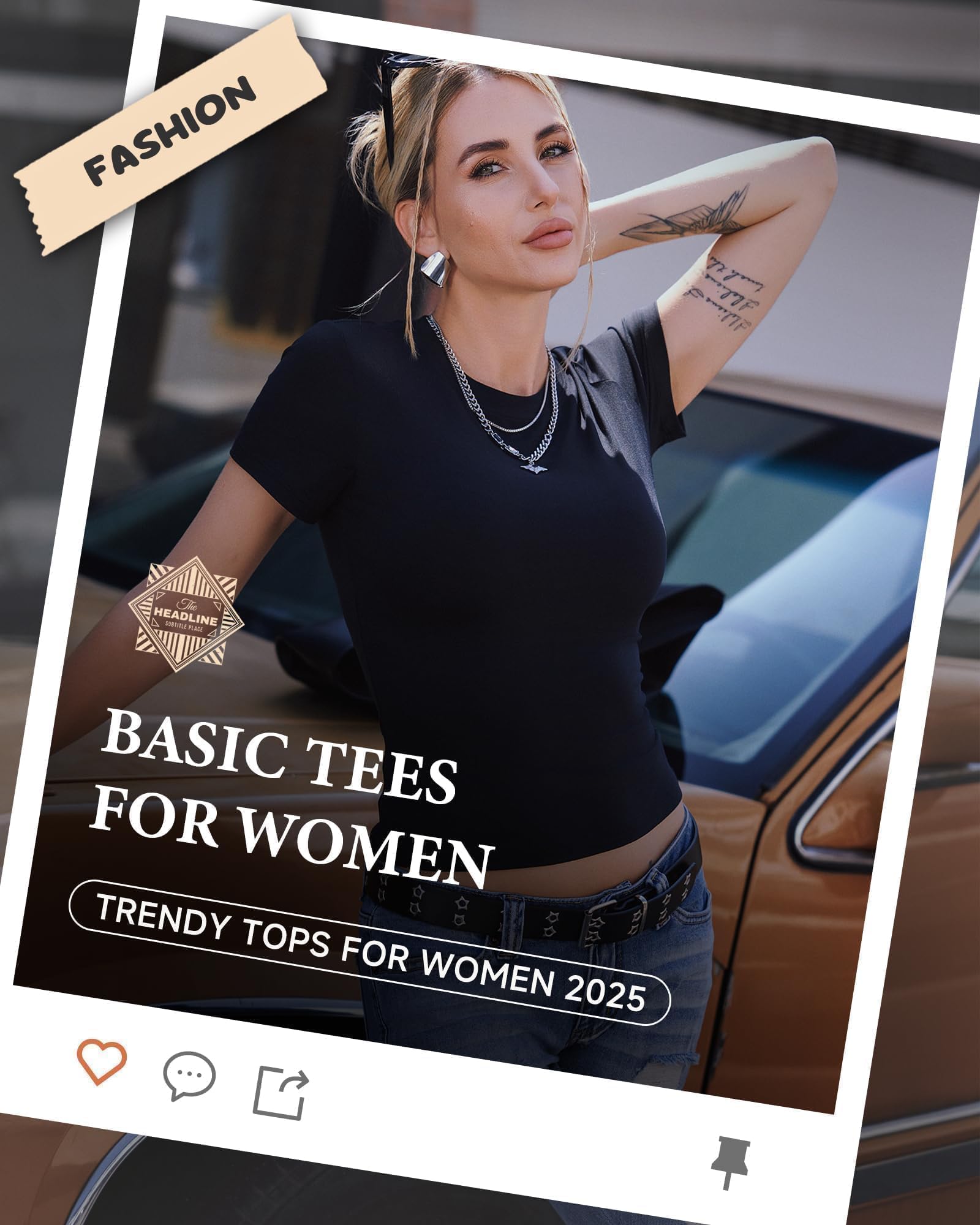 GAYHAY Shirts for Women - Slim Fit Short Sleeve Crop Top Crew Neck Casual Basic Tees Spring Summer Fashion Clothing 2025