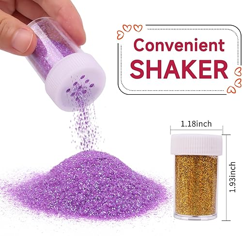 Miniatura 3 de Purpurina holográfica e iridiscente ultrafina, 55 colores en polvo de purpurina de resina extrafina, purpurina artesanal para vasos de resina,