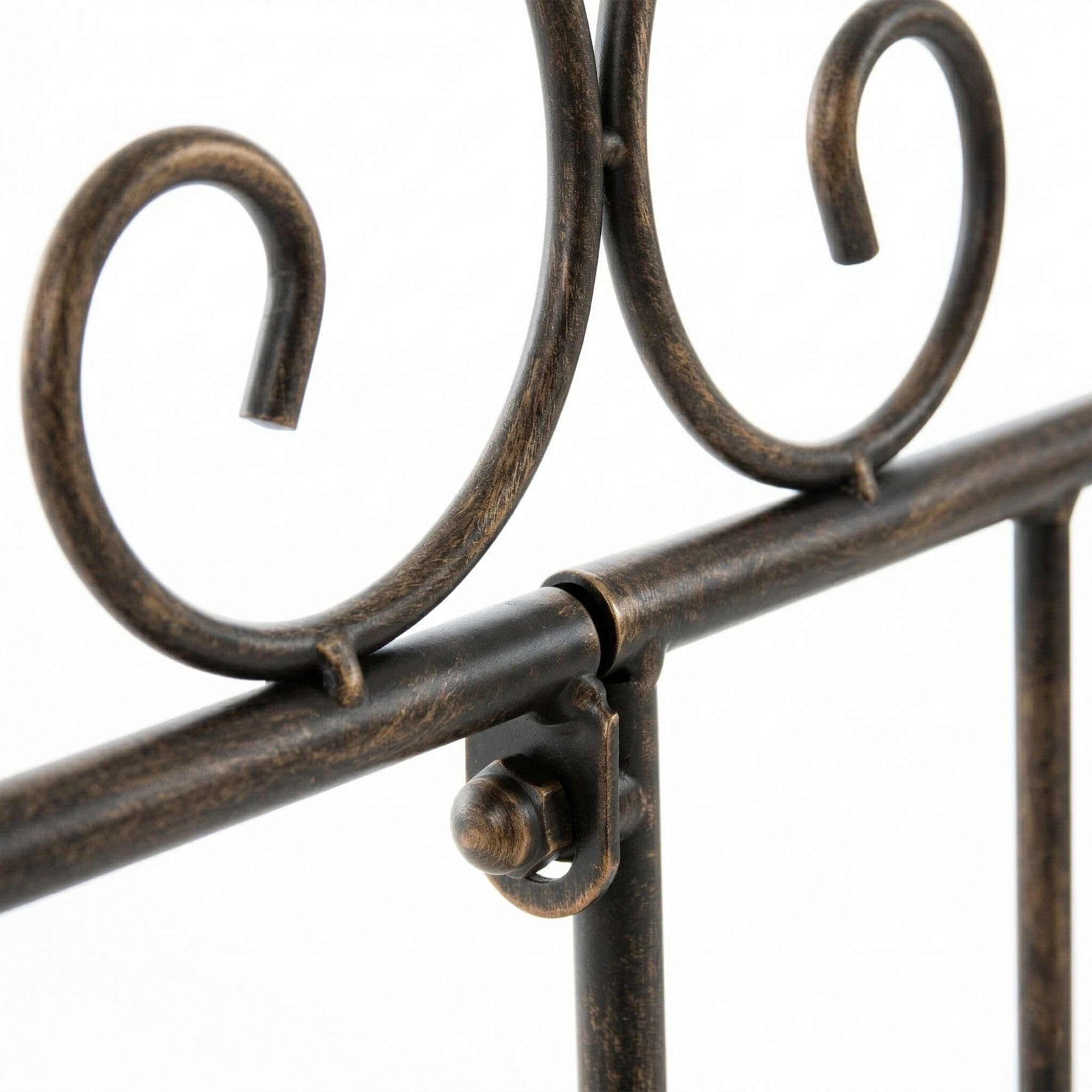 CLP Set da 4 recinzioni da Giardino in Ferro modulari Mangold Senza Cemento Stile Rustico Ideale per Giardino e terrazza Colore Bronzo