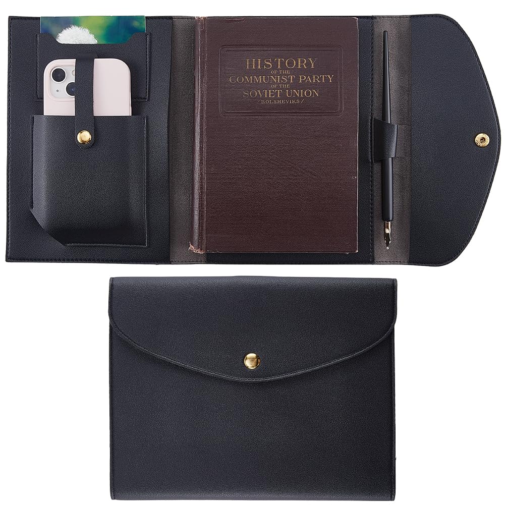 Funda para cuaderno A5 de cuero negro CRASPIRE con ranuras
