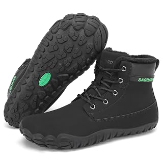 SAGUARO Zapatillas Barefoot Invierno Hombre Botas de Nieve Lígeras Impermeables con Forradas Caliente, Gr.36-48 - Amazon product rated Grade A