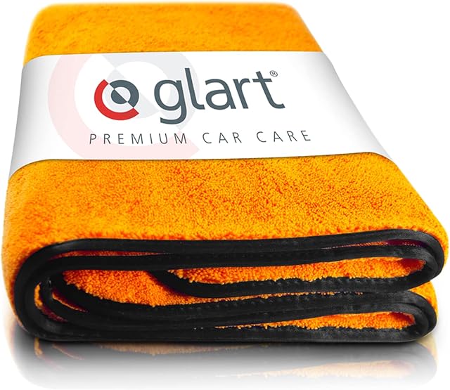 Glart 44WG Watergate Super Absorbent Microfibre Dry Cloth, Window Cloth, Exterior Cleaning, for Cars and Motorcycles, Orange, 1 Piece