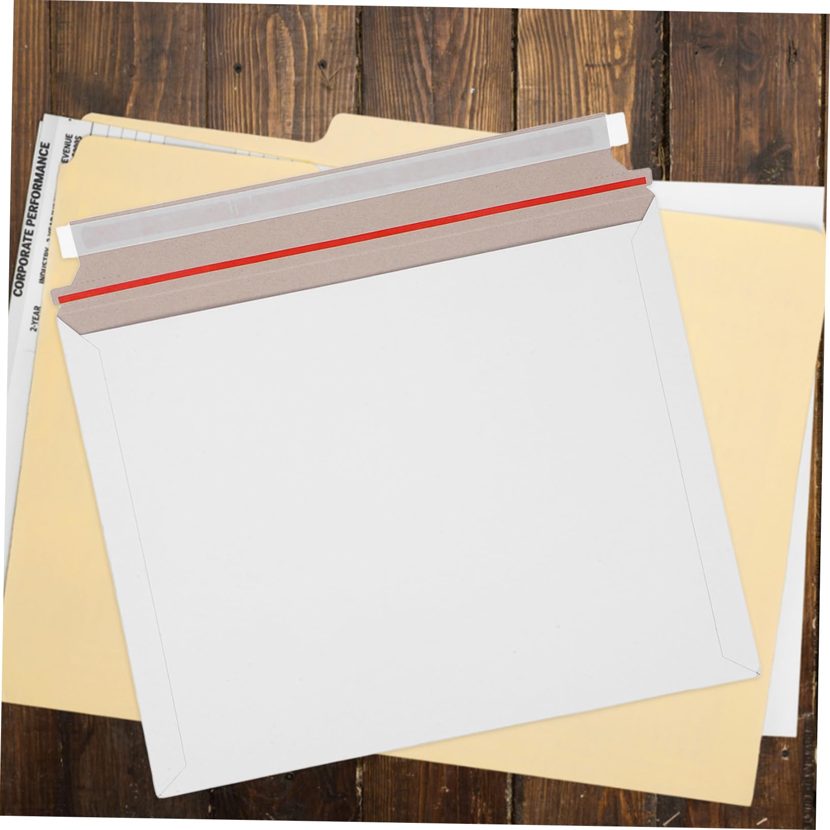 Gadpiparty 20pièces Enveloppes Rigides Blanches pour Expédition de Documents Photos et Certificats avec Ouverture Facile et Protection Humidité