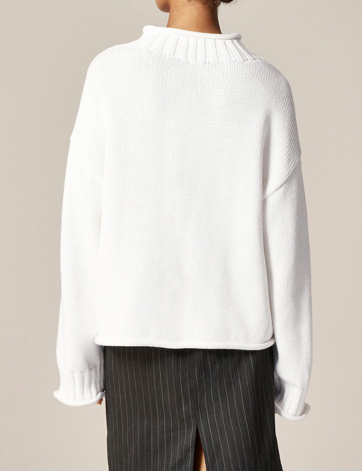 Yimoon Womens Oversized Rollneck Sweater Casual Cable Knit Long Sleeve Chunky Pullover Sweater Fall Winter Knitwear 2026 - Image 2