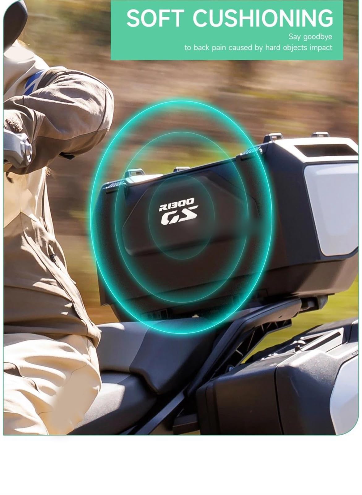 Topcase-Rückenlehnendämpfungskissen Für BMW R1300GS R 1300 GS R1300 2023- Motorradzubehör Komfort-Kofferraum-Rückenlehnenpolster