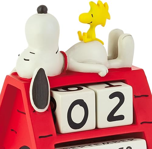 Miniatura 4 de Hallmark Peanuts Snoopy Calendario perpetuo (sonrisa), suministros de oficina, regalos para jefe, profesor, asistente administrativo
