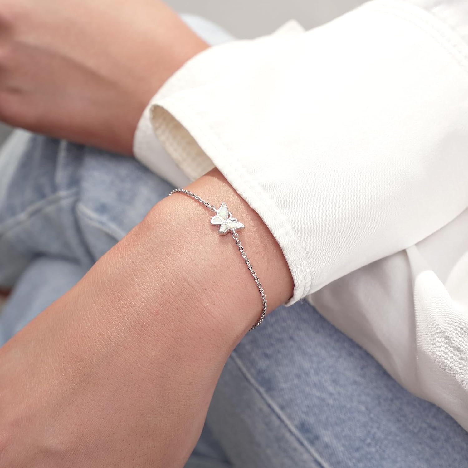 CHIC & ARTSY 925 Sterling Silver Bracelets for Women, Symbolic & Inspirational Charm Bracelets Collection with Cross, Stethoscope, Evil Eye, Infinity, Butterfly & More, Everyday Wear Jewelry - Image 2