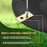 [AGGIORNAMENTO] Disco lama + 6 Lame di ricambio Compatibili con Eufy E15 E18, TerraMow V600, V1000, S800 S1200, Disco Lama per Robot Tagliaerba, Disco Rotante per Robot Tagliaerba - 3