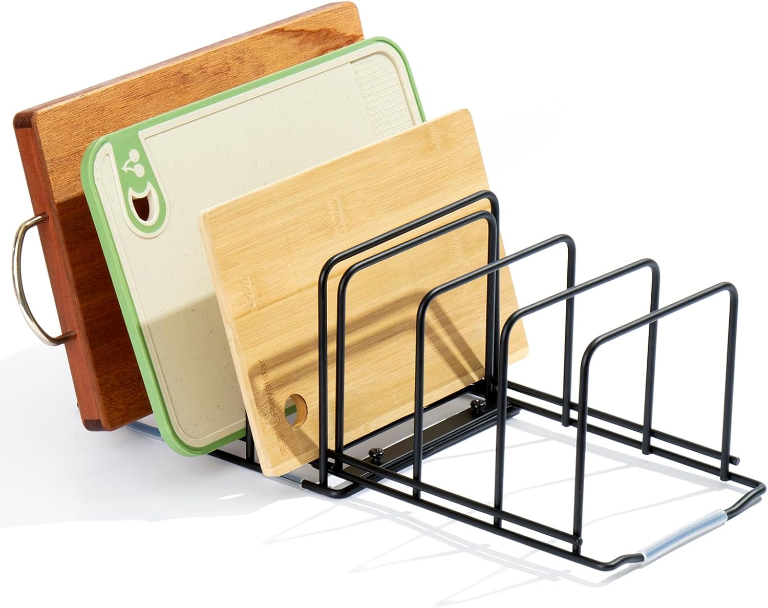 Cutting Board Organizer, Adjustable Pot and Pan Organizer Rack, Kitchen Cabinet Holder for Cutting Board,Baking Tray, Cookie Sheet, Bakeware Organizer for Countertop Cutting Board Organizer, Adjustable Pot and Pan Organizer Rack, Kitchen Cabinet Holder for Cutting Board,Baking Tray, Cookie Sheet, Bakeware Organizer for Countertop