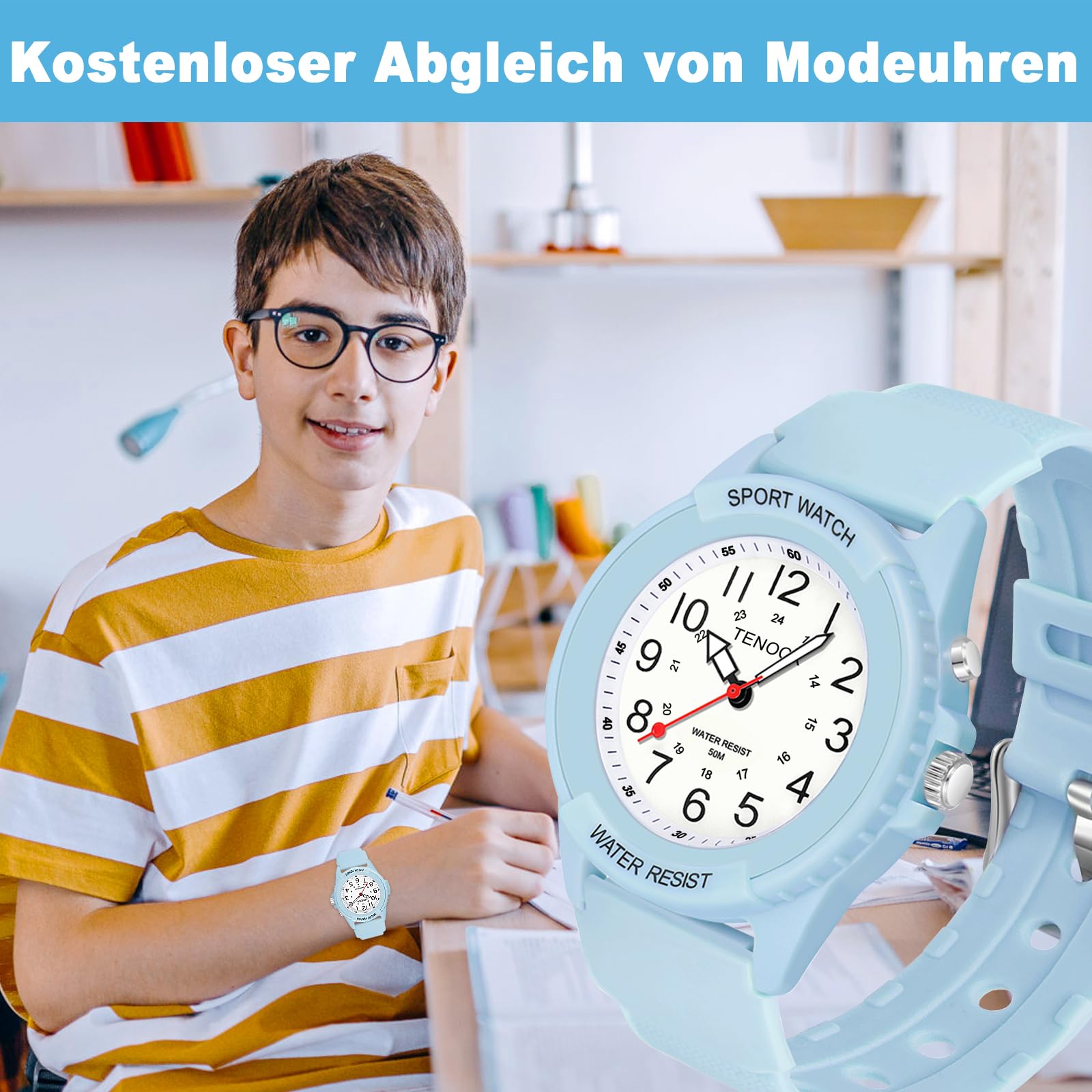 TENOCK Orologio Da Polso Sportivo Da Donna Analogico Al Quarzo 50 M Impermeabile Con Luce Notturna Per Abbinamenti Casual O Attività Sportive