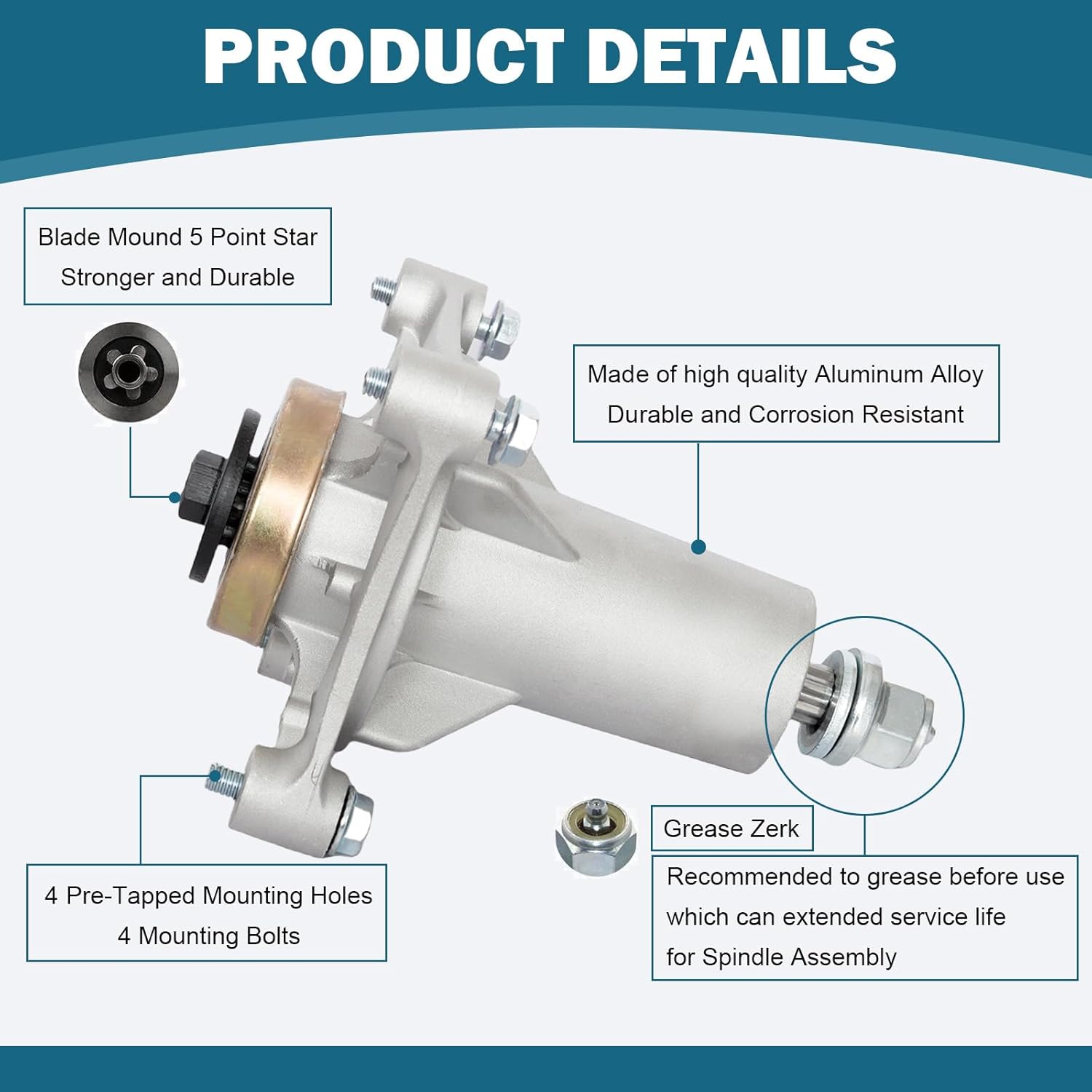 46'' Deck Rebuild Kit Fits Hus qvarna Pou LAN PP20VA46 PP19H46 2246LS 2 Spindle (187292) 2 Blade (531309715) 1 Belt (405143) 2 Idler (196106) 1 Idler (177968)