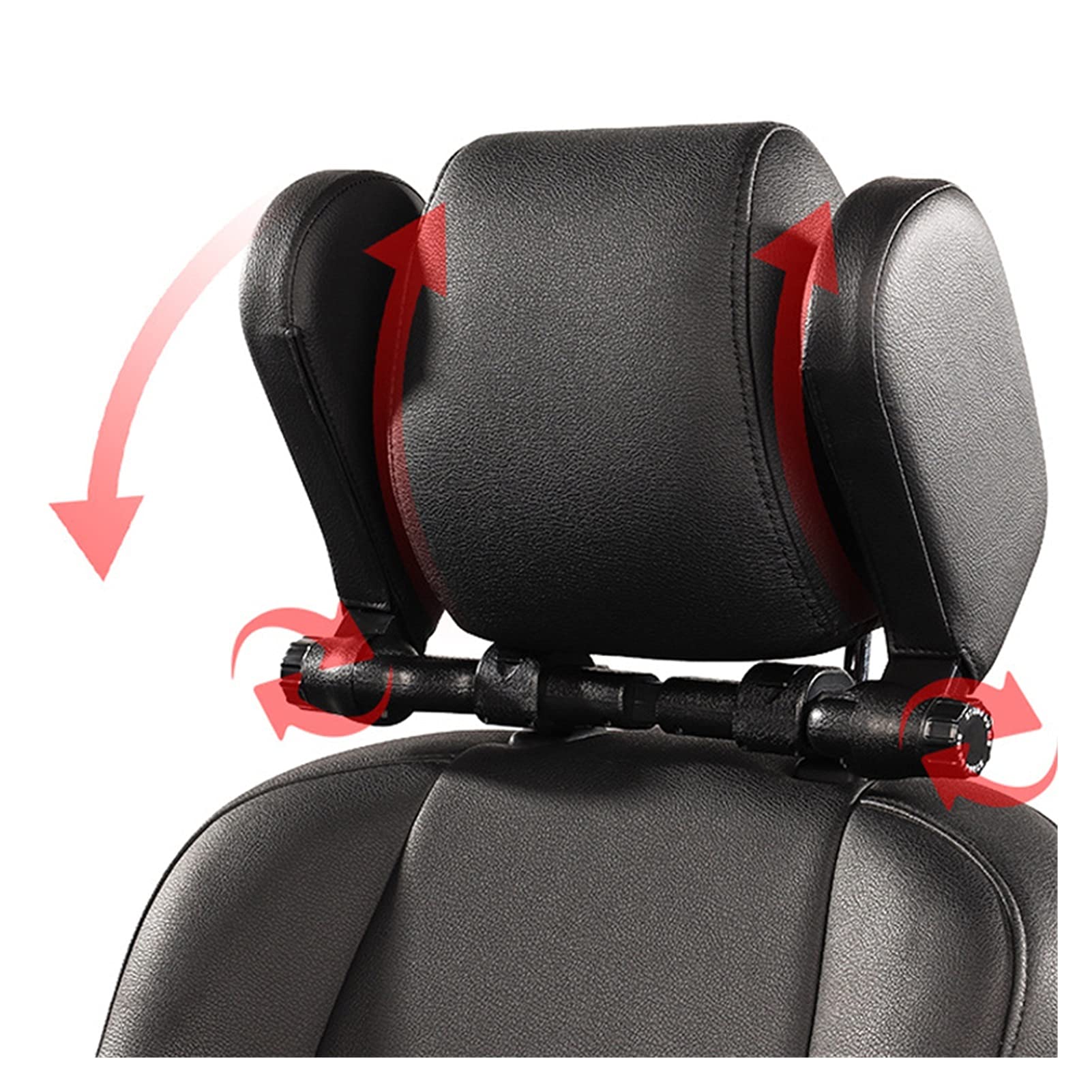 Oreiller d'appui-tête de Cou de Voiture pour Adultes Coussin Support de siège Appuie-tête Oreiller de siège Appui-tête Cou Voyage Coussin de Couchage (Color : PU Leather Beige)