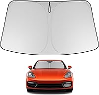 Vista 217 de Proadsy 2025 - Parasol para parabrisas actualizado con ajuste personalizado para Nissan Rogue 2014-2020, protector plegable de 4 capas