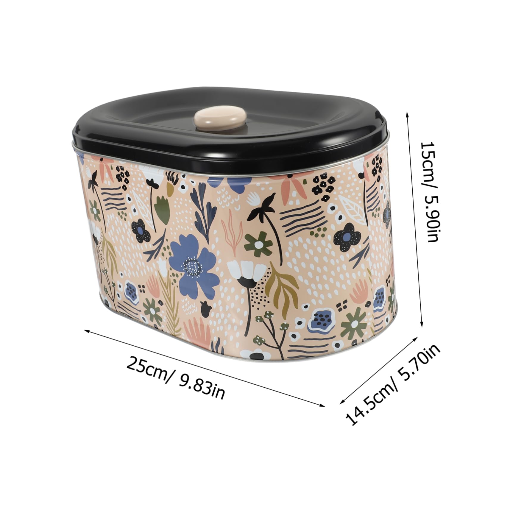 Alipis Boîte à Biscuits en Fer-blanc Lot de 2, Boîte Hermétique | Bonbons et Petits Snacks, Portable, Motif Jardin Végétal, Fête Présent