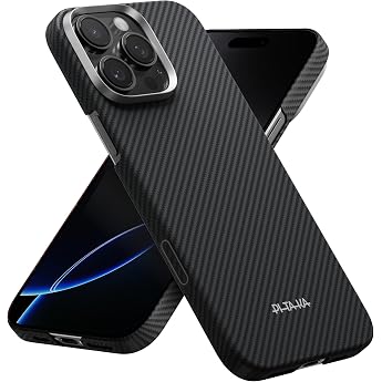 pitaka Ultra Thin Case for iPhone 16 Pro Made of Aviation Grade Aramid Fibre, Ultralight Mobile Phone Case with Camera Contro