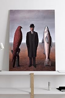 Postermanya (pster19053) The Presence Of Mind - Rene Magritte Sanatsal Kanvas Tablo 30 x 40