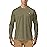 Roadbox Mens UPF 50+ UV Sun Protection Shirts Outdoor Long Sleeve SPF Diving Rash Guard for Fishing Hiking Swimming Khaki