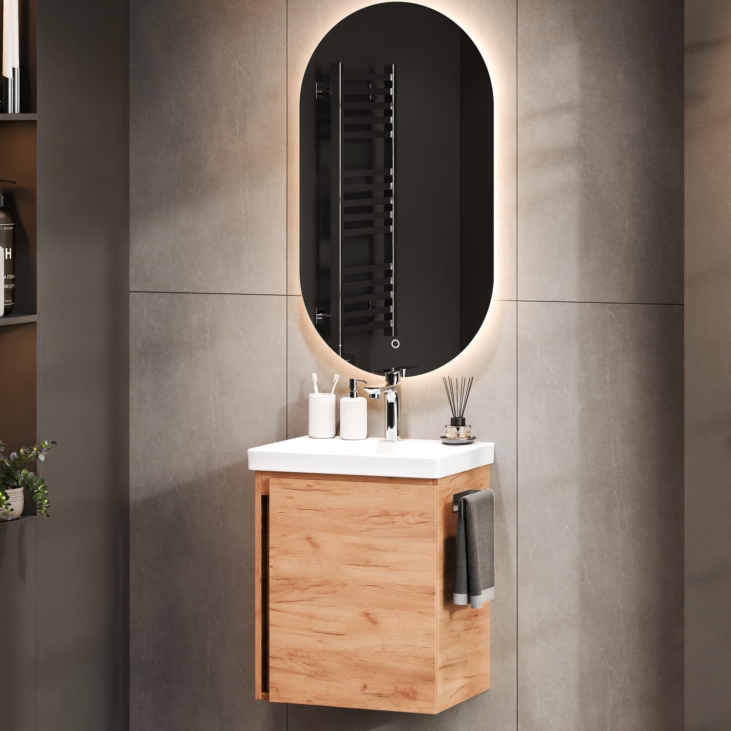 Planetmöbel Lavabo Avec Meuble Bas De 40 Cm Avec Lavabo En