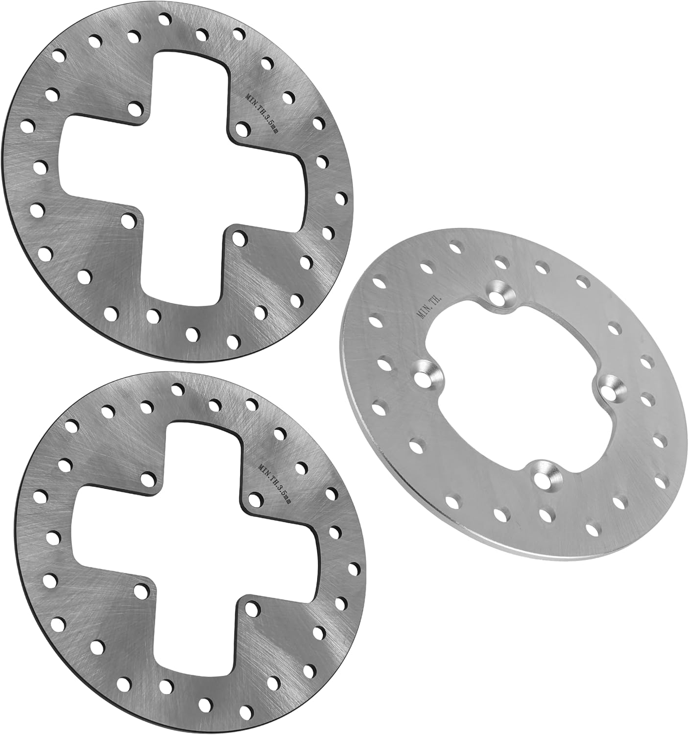 Caltric Front And Rear Brake Disc Rotors Compatible with Can Am Outlander 800 2006-2008 / Outlander 800R 2009-2012