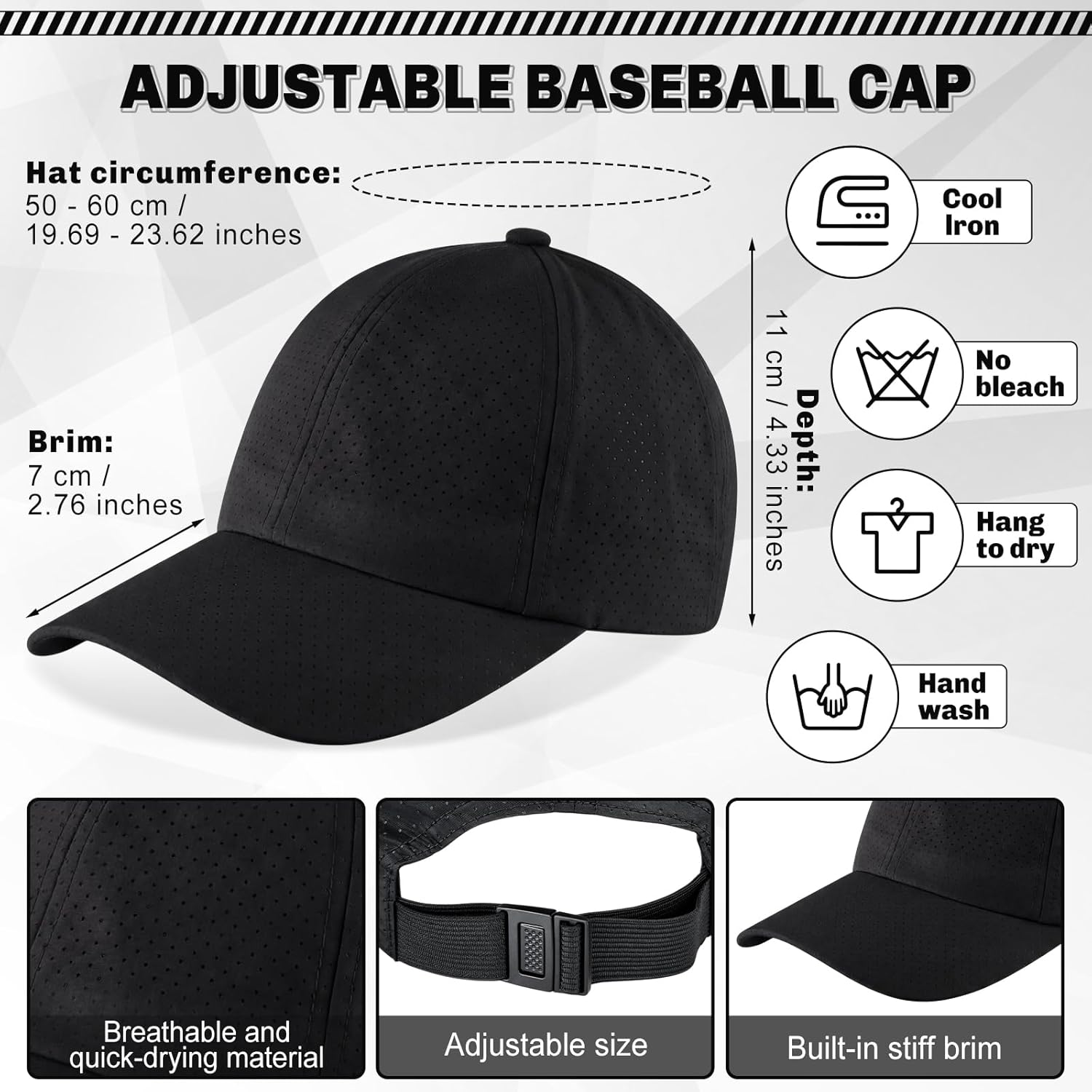 32 Pcs Unisex Quick Drying Baseball Cap Bulk Cooling Mesh Hat Ultra Lightweight Sun Hat for Group Sport Training