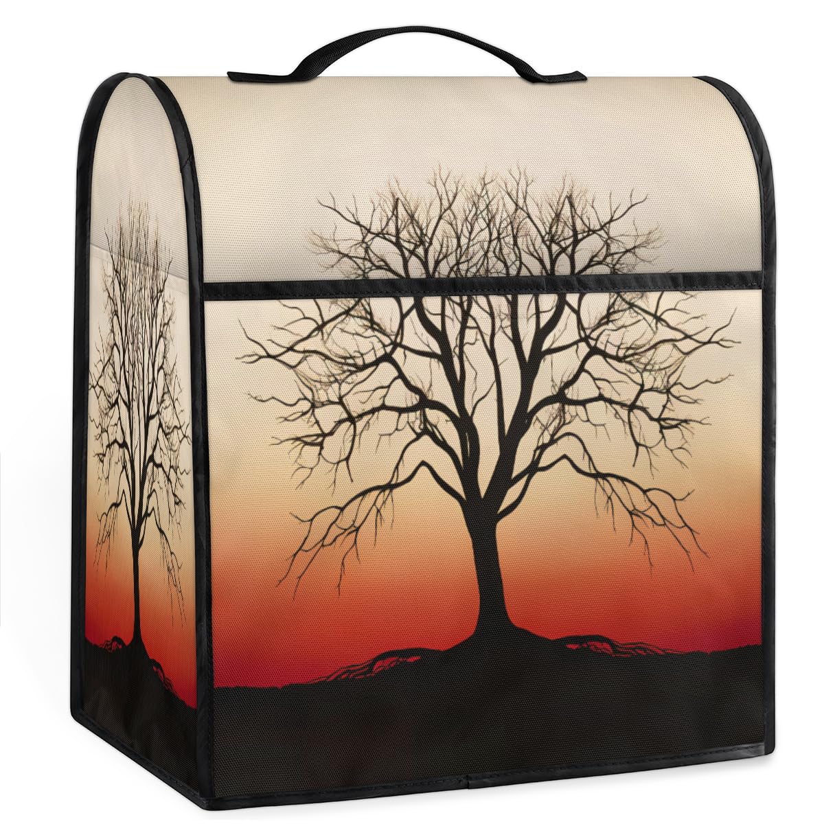 Coffee Maker Cover Tree Silhouette Kitchen Appliance Covers Small Appliance Covers Blender Cover Juicer Cover Dust Covers for Kitchen Appliances with Top Handle and Pockets,Washable,C574