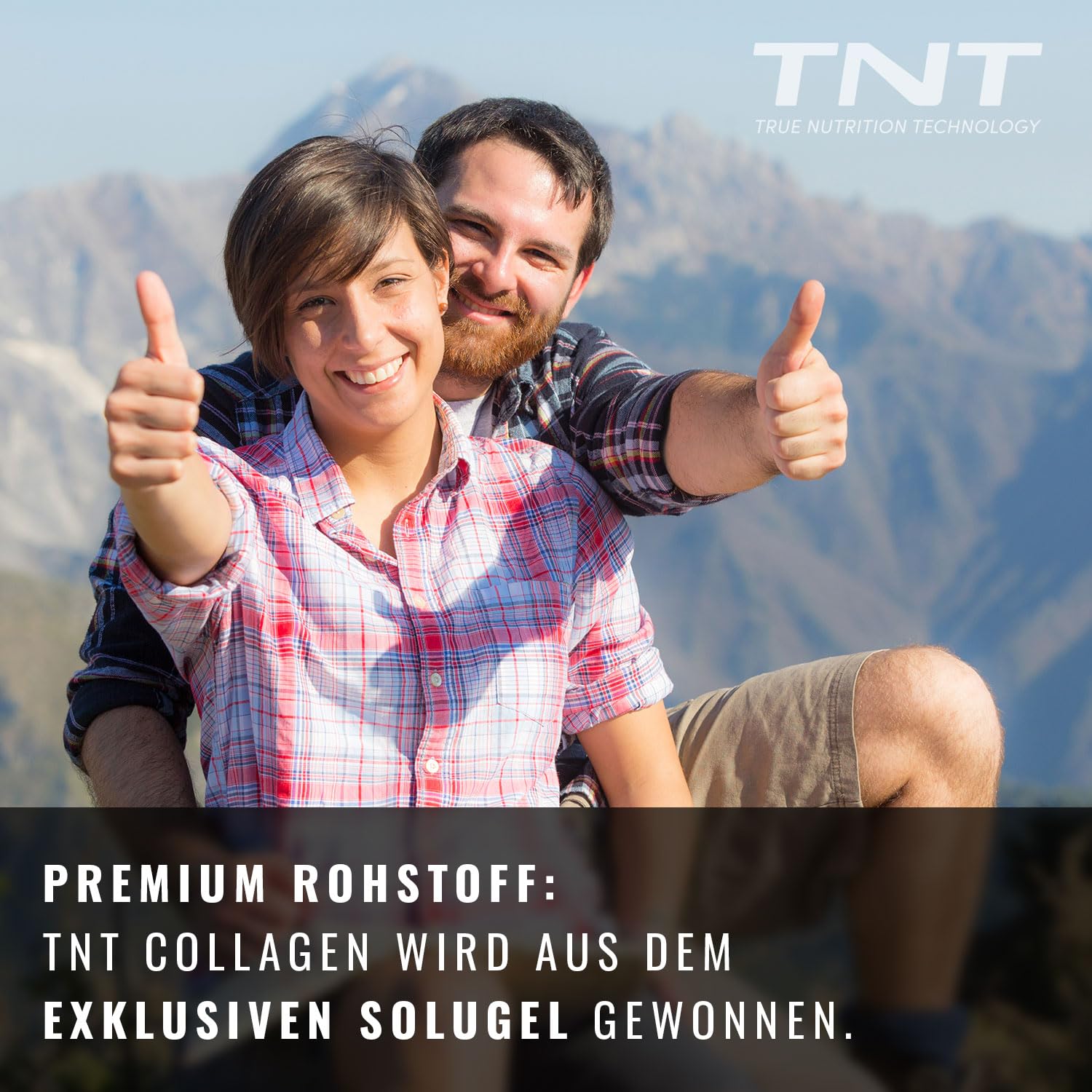 TNT Collagen Pulver - 800g - Peptide Typ 1 und 3 - Markenrohstoff Solugel