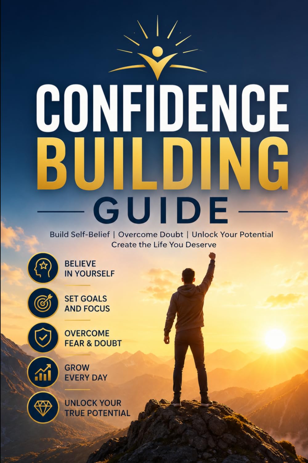 Confidence Building Guide: A Practical Workbook to Overcome Self-Doubt, Build Unshakable Self-Esteem, Develop Positive Habits, Strengthen Mental Resilience, and Unlock Your Full Potential Every Day