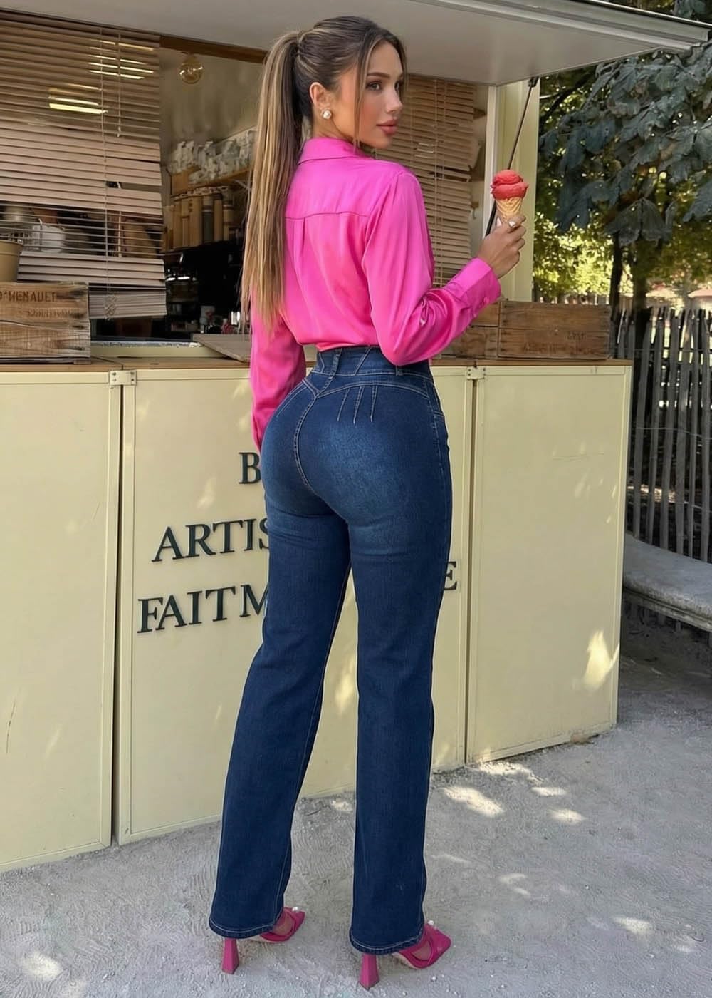 Moda Xpress Women's Butt Lifting High Waisted Bootcut Jeans - Stretchy, Comfortable Flare Jeans in Junior Size Vintage Style