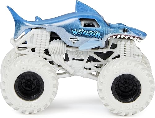 Miniatura 3 de Monster Jam Megalodon, White Bone Yard Series 26 (escala 1:64)