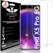 TECHGEAR [2 Pack Screen Protector fits Oppo Find X5 Pro 5G [Screen Angel Edition] [Case Friendly] [Bubble Free] [FULL Screen Coverage] HD Clear Flexible TPU Film