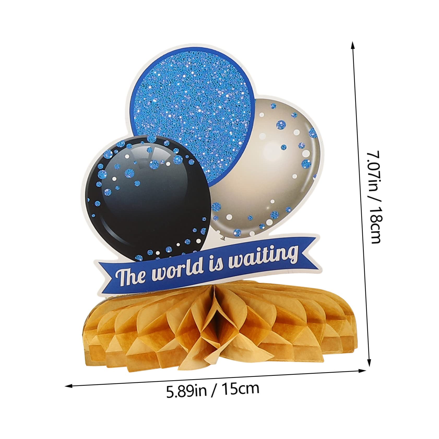 TOPBATHY 3 Sätze Abschluss-waben-ornament Hochzeit Goldene Tischdekorationen Zum Abitur Schreibtisch Dekoration Home Decor Tischdekoration Für Party Wabenkugeldekore Papier Blue 9 Stück * 3