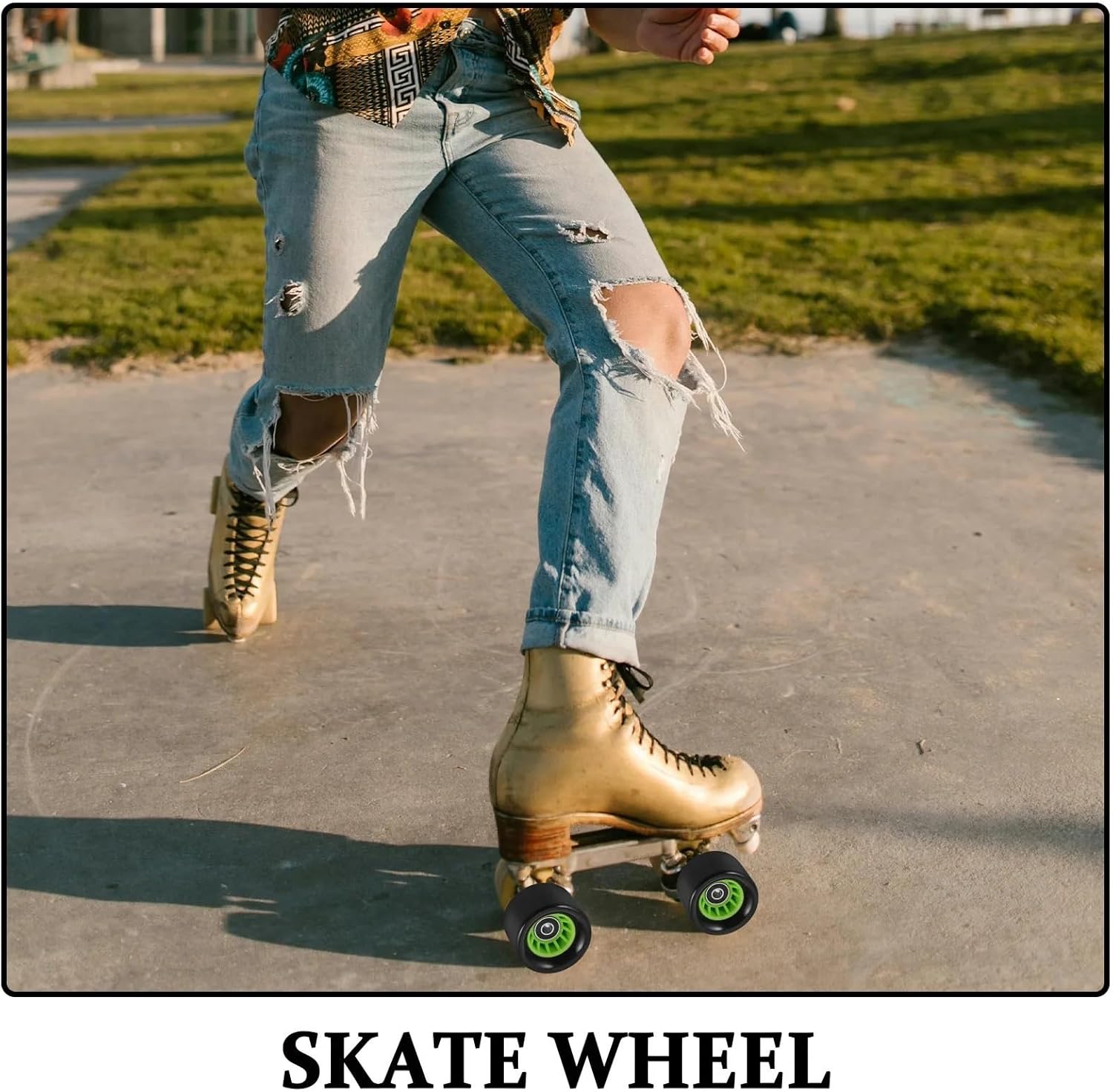 Roller Skate Wheels 4pcs Replaceable Outdoor Indoor Use Roller Skate Attachment for Shoes Skateboard Wheels Replacement for Skating