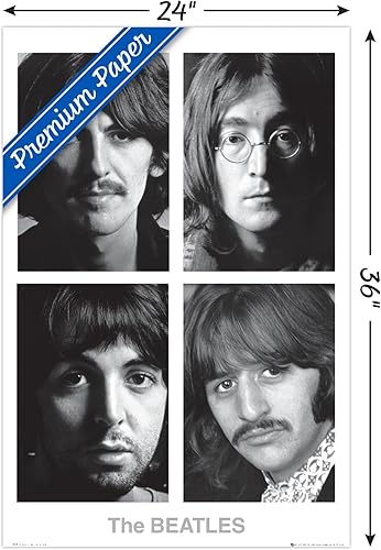 Miniatura 3 de Trends International Póster de The Beatles de 24 x 36 pulgadas, color blanco, 24 x 36 pulgadas, versión premium sin marco
