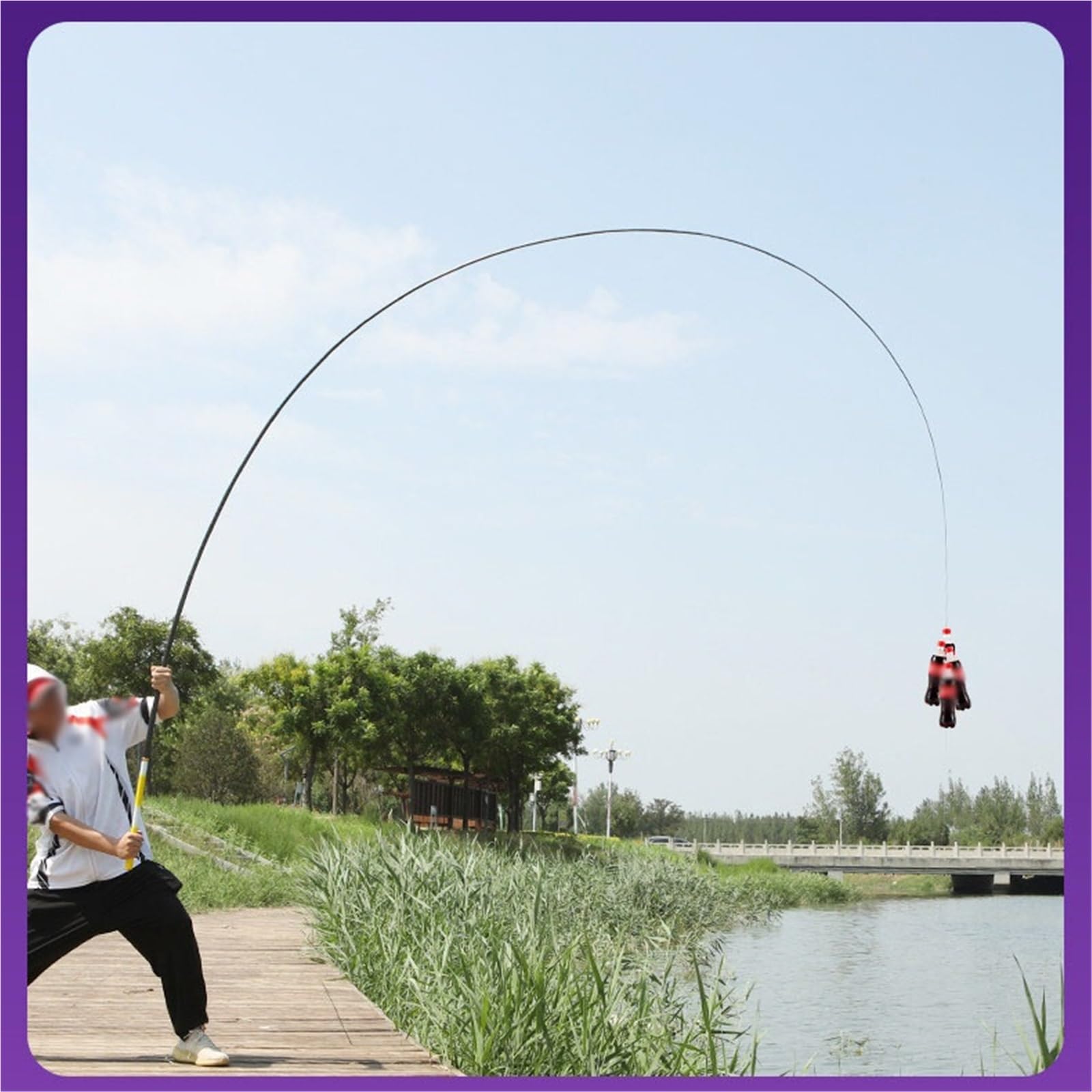 Caña de Pescar Caña de Pescar portátil sección Corta for Pesca en Agua Dulce Arroyos | Perfecto for la pesca en agua dulce en arroyos(Pequeño)