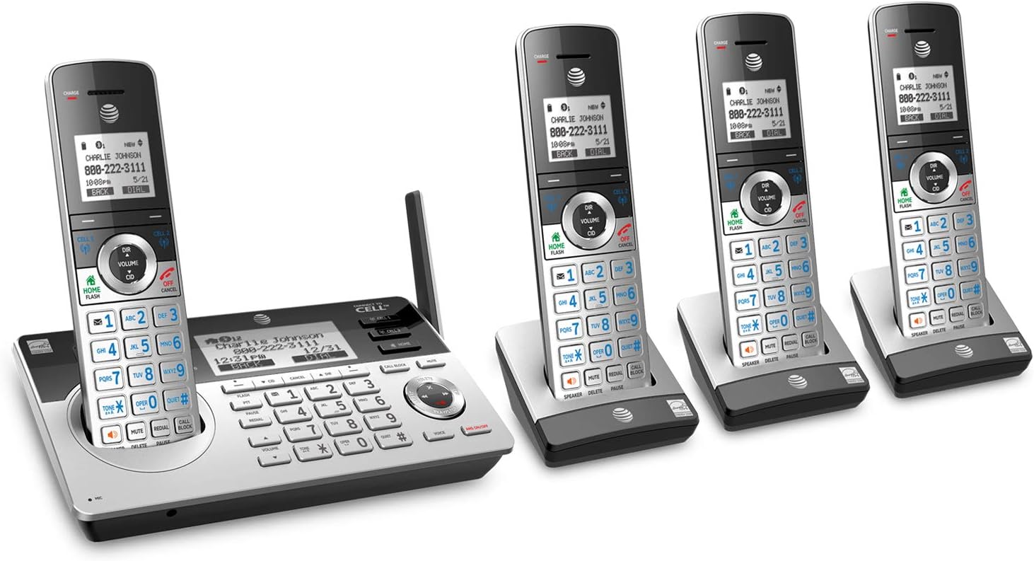 AT&T BL102-4 DECT 6.0 Phone System AT&T BL102-4 DECT 6.0 Cordless Phone - 4 Handsets With Answering Machine & Call Blocker Cordless Phone System - Foto 9