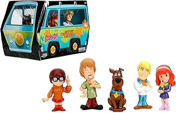 Jada Toys - MetalFigs 2.5" Scooby-Doo! 5-Pack Shaggy, Scooby, Daphne, Velma, Fred Die-Cast Figures Collectible Display Ages 8+