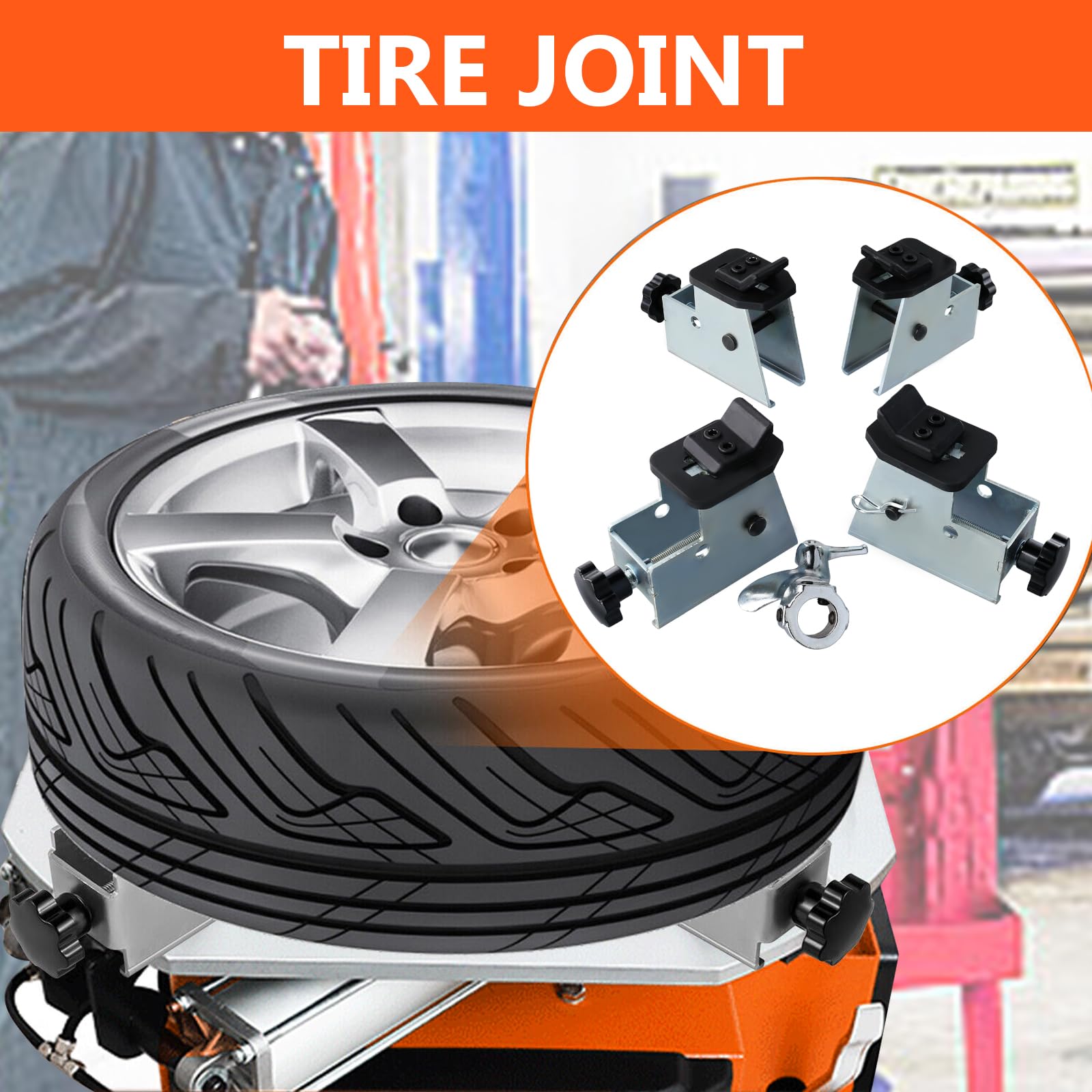 Nawwgy ATVs Motorbike Adapters,Manual Tire Changer Adapters,Tire Machine Accessory,Deduction Clamping Jaw Rim Clamps Steel