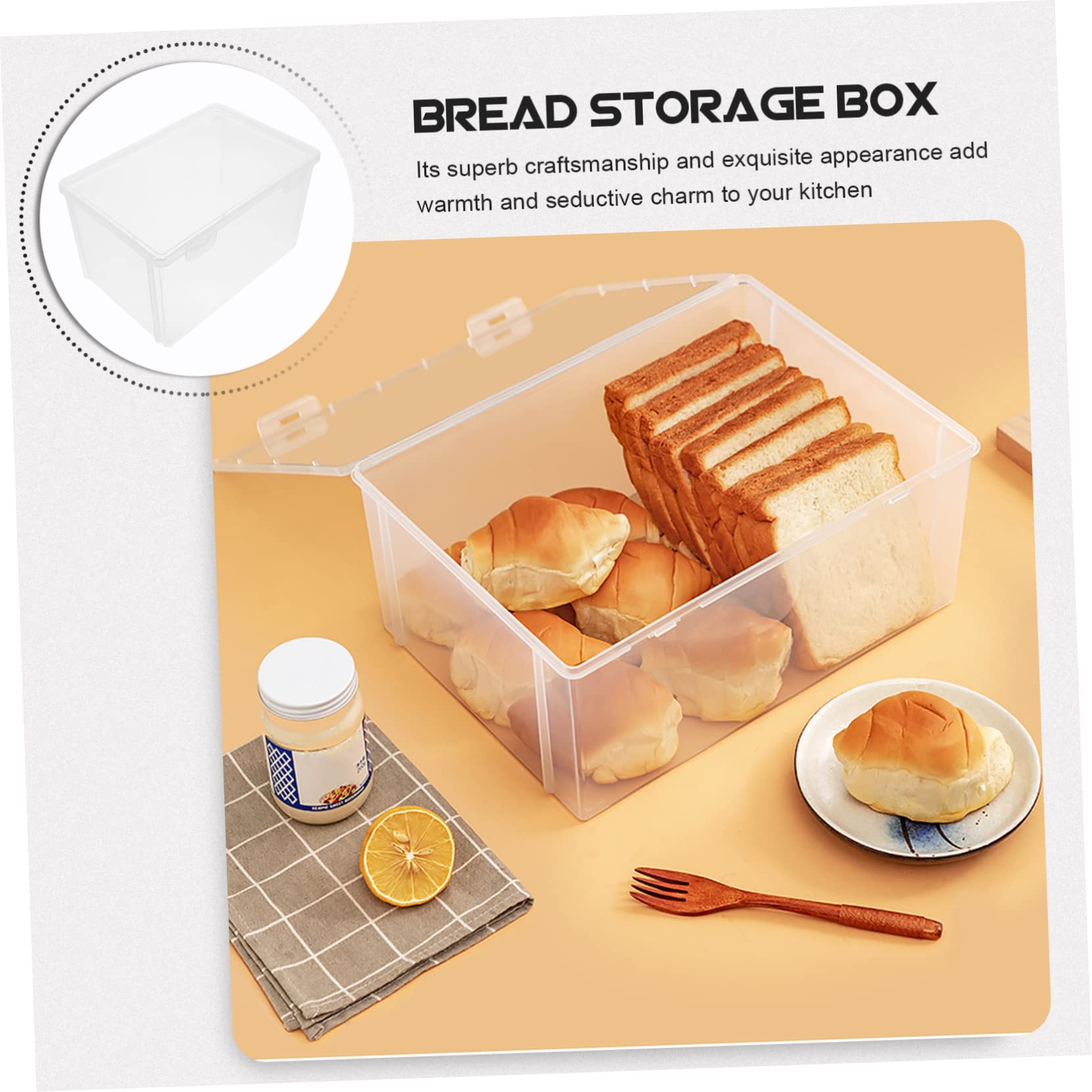 パン冷蔵庫 Amazon｜BIUDECO 家庭用トースト保存容器 丸み滑らか縁 プラスチック製