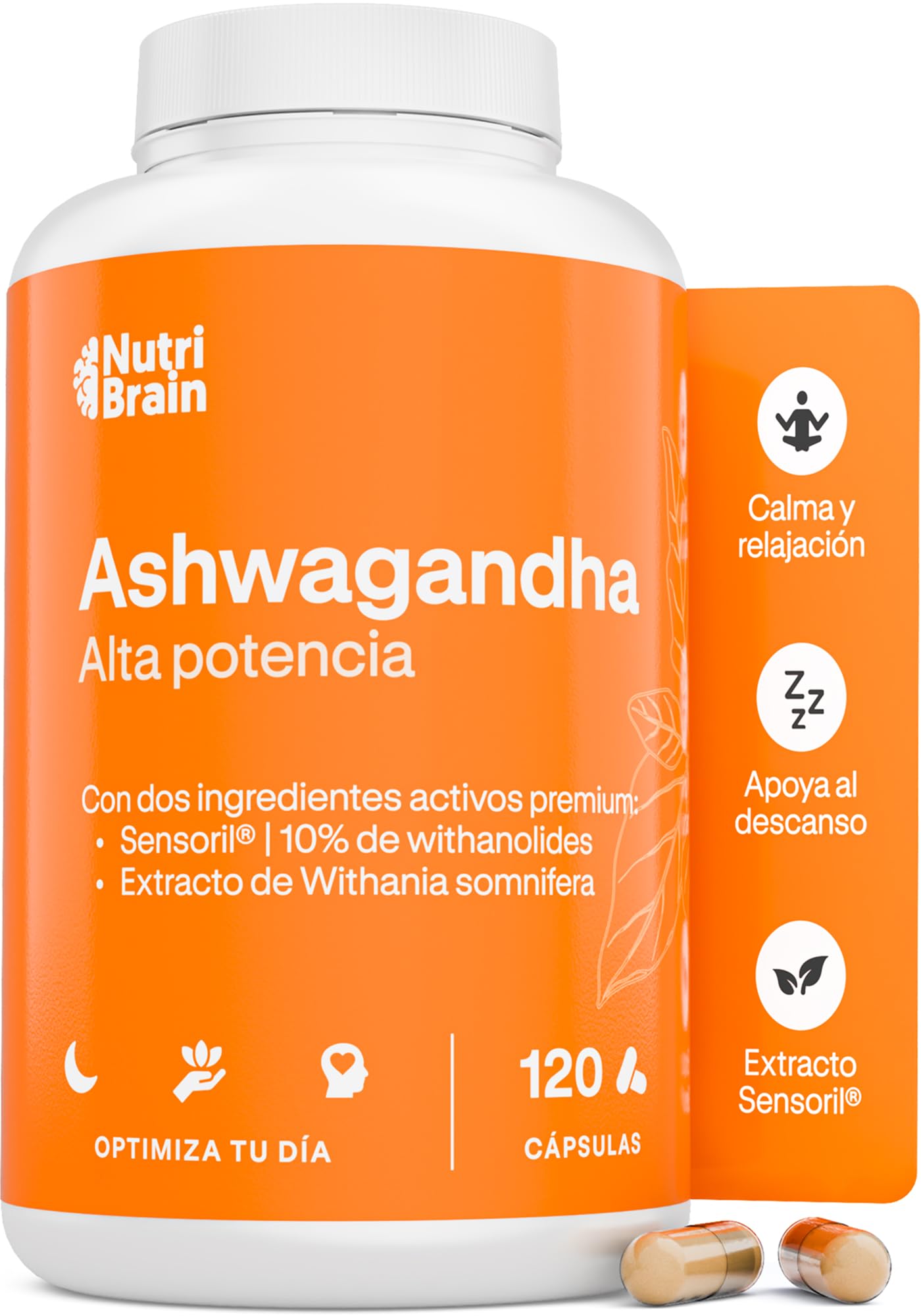 Ashwagandha Alta Potencia: Adaptógeno con Sensoril® (10% Withanólidos) | Sueño P