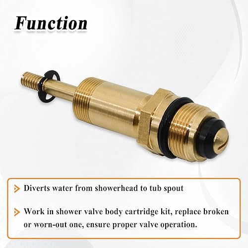 Miniatura 3 de Ebrmeiwo 89773 Kit de desviador para pieza de cartucho de válvula de ducha, kit de reparación de válvulas, latón