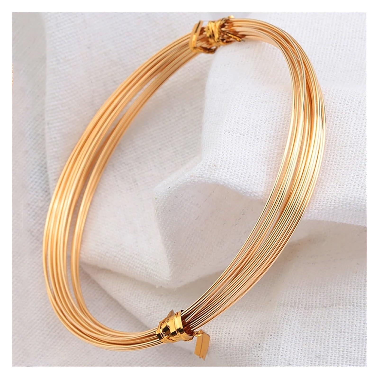 0,25/0,41/0,64/0,8 mm halbharter Gold gefüllter Perlendraht Metallfadendraht for die Herstellung von Goldschmuck Ohrringen DIY(0.81mm 1meter)