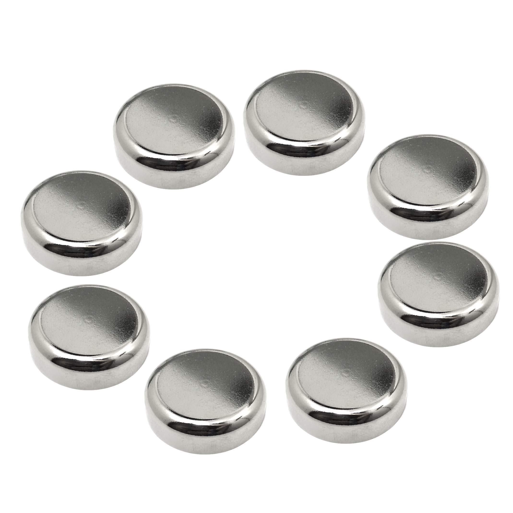Magnetic Disc Magnets with Neodymium core, 8 x 25 mm